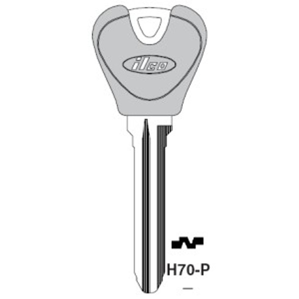 Key blank, Ilco H70P for Espirit