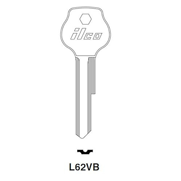 Ilco L62VB Key blank, for VW, Porsche, D72R