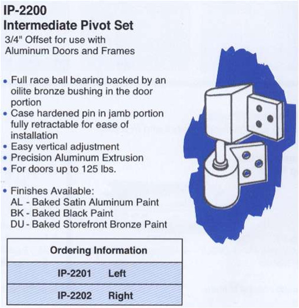 Intermediate Pivot Set, LH IP2201 DU Intermediate Pivot Set, LH IP2201 DU