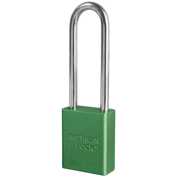 American Lock A1107 Green Padlock, Factory Keyed