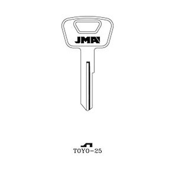 JMA TOYO-25 Key Blank Line Drawing Profile Image