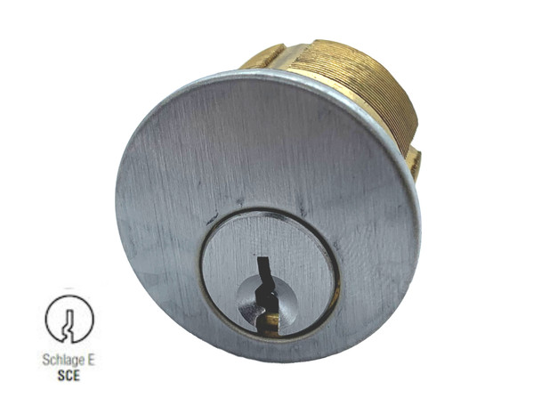 GMS M118-SCE 26D Mortise Cylinder 1-1/8, Schalge E, Keyed Different GMS M118-SCE 26D Mortise Cylinder 1-1/8, Schalge E, Keyed Different