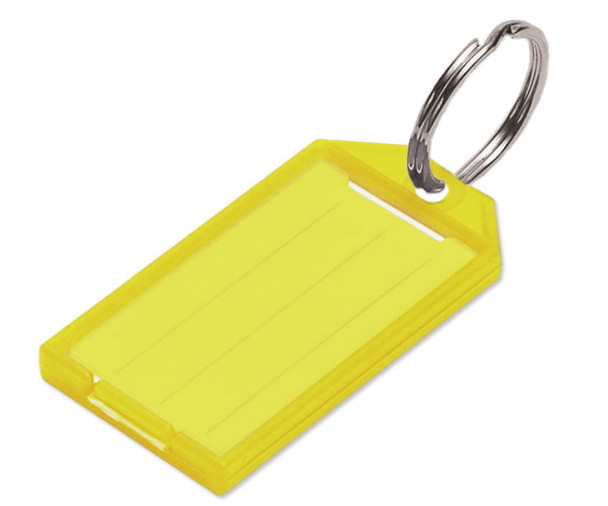 Lucky Line 60400-80 Yellow Key Tag with Split Ring 100/Box