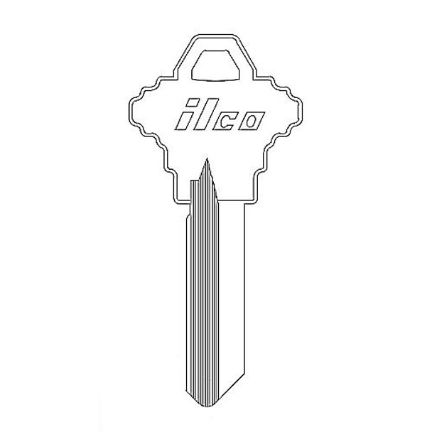 Ilco A1145J Key Blank Line Drawing Profile Image