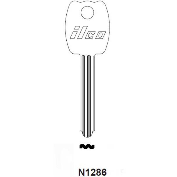 Ilco N1286 Key Blank, Master Lock Warded