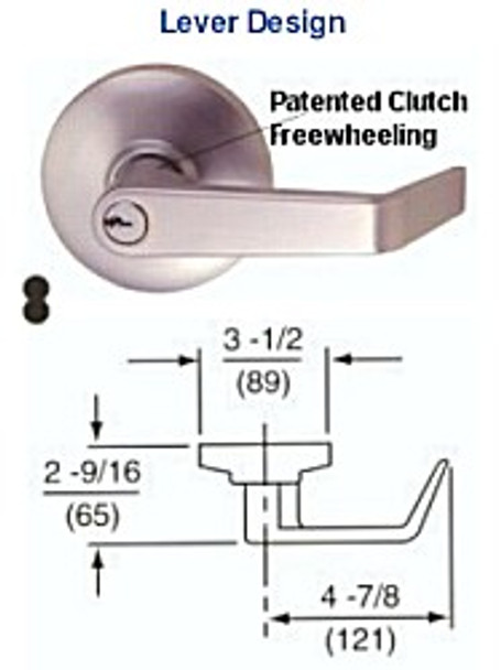 Trim, Lever F/Exit Device IC-ENT00L 26D