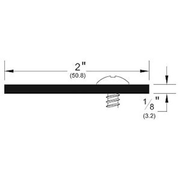 Flat Astragal 357SP84, Steel, Galvannealed