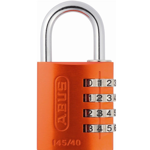 Abus 145/40 Orange Combination Padlock 4 Digit