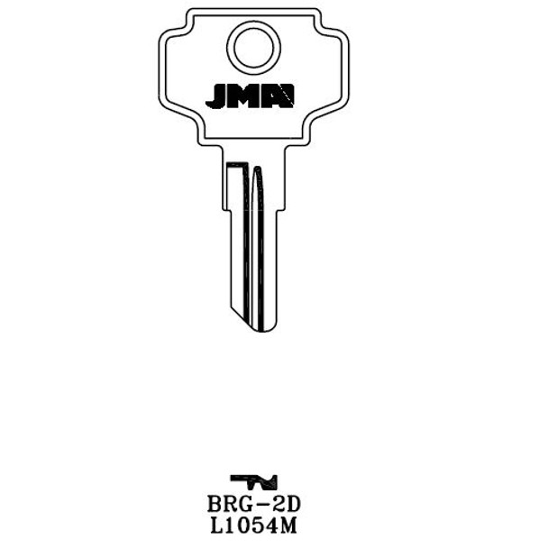 Key blank, JMA BRG-2D for Bargman