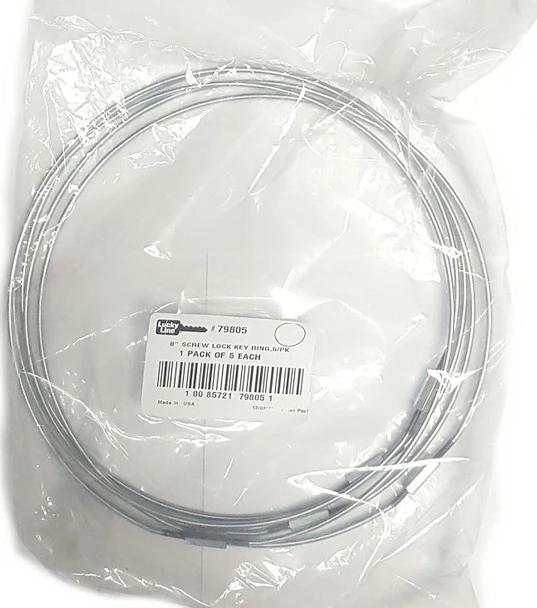 Lucky Line 79805 5-Pack 8" Jumbo Key Ring