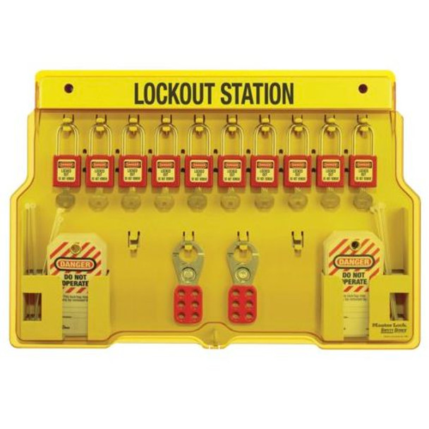 Plastic 10 Lock Padlock Station, 1483BP410