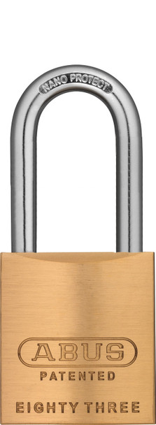 Abus 83/45-300 Brass Body Padlock 2" Shackle, Schlage C Keyway, Zero Bitted