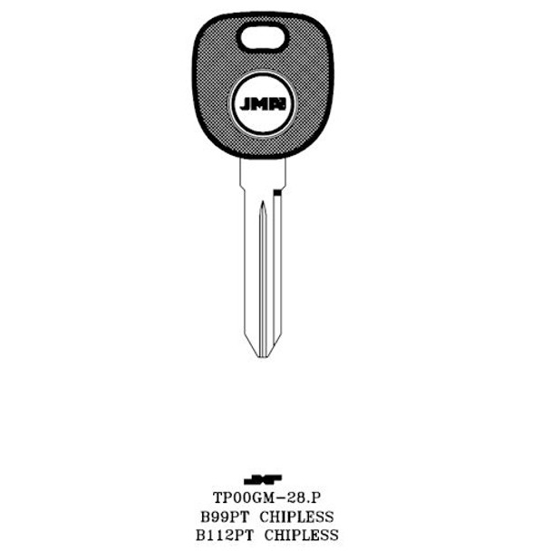 Key blank, JMA TP00GM-28.P W/O Transponder