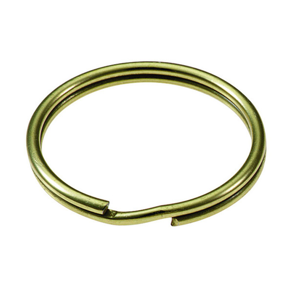 Lucky Line 80300 Solid brass split key ring, 7/8"