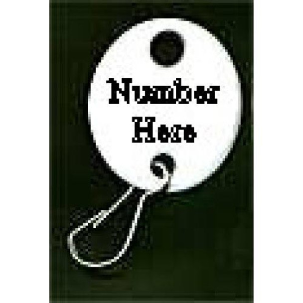 Oval Number Tags Set, 100 Tags Numbered 401-500