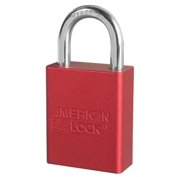 American Lock A1105 Red Padlock, Factory Keyed/Master Keyed
