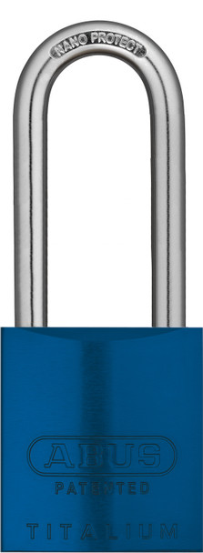 Abus 83AL/45 Blue Padlock with 3" Shackle, Schlage C Keyway, Custom Keyed