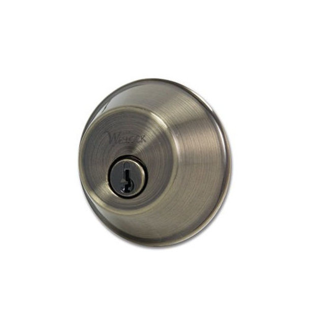 Deadbolt, Weslock D/C 372-A Antique Brass