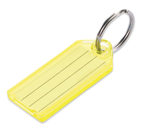 YELLOW Color Key Tag with Split Ring (each tag)