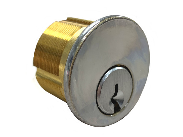 GMS M118-YGA-US26 Mortise Cylinder, 1-1/8 Yale GA, Custom Keyed