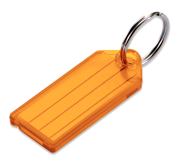 ORANGE Color Key Tag with Split Ring (each tag)