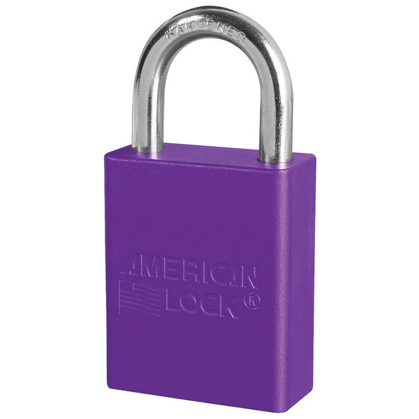 American Lock A1105 Purple Padlock, Factory Keyed/Laser Engraved