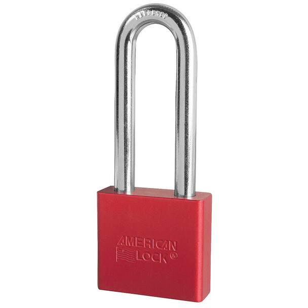 American Lock A1307 Red Padlock, Custom Keyed