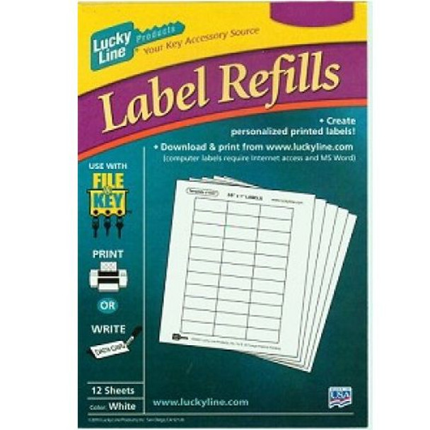 Labels for File-A-Key 12 Sheets, 19711 White Labels for File-A-Key 12 Sheets, 19711 White