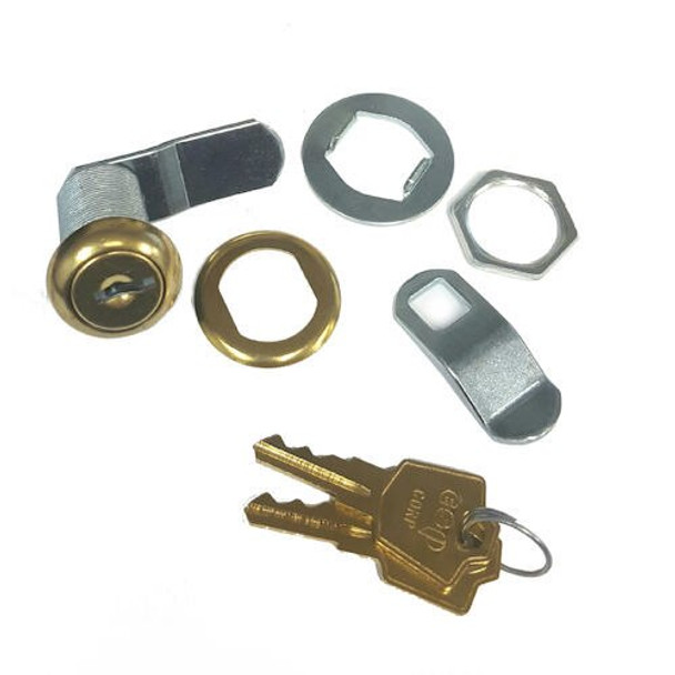 ESP V125C8053 KA ES201 Polished Brass Cam Lock, 1-1/8" Keyed Alike ES201