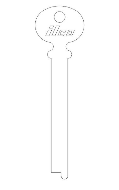 Ilco 1217A Key Blank Profile Drawing