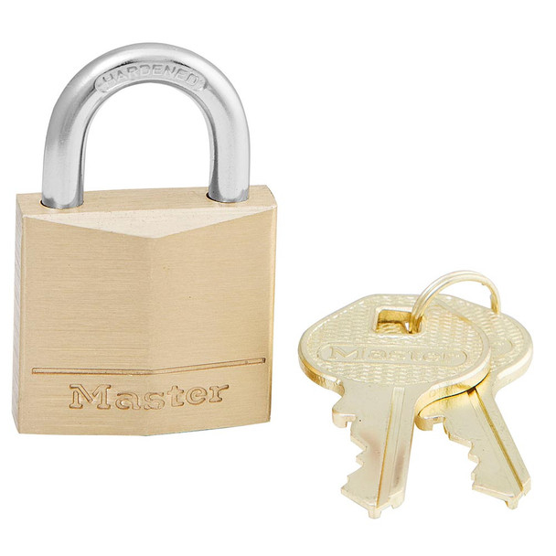 Master Lock 130KAD 1B046 Padlock, Brass Body Keyed Alike 1B046