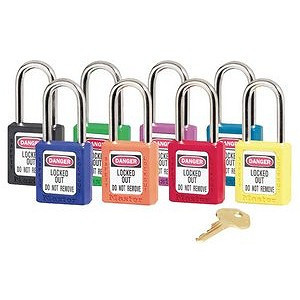Master Lock 410AST KD Safety Padlock, Assortment of 8 Colors