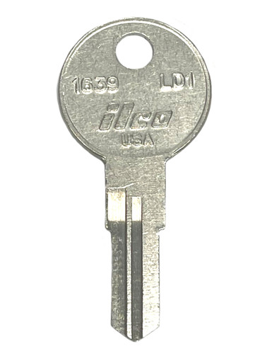 Ilco 1639 Key Blank for Larson LD1, nickel plated brass