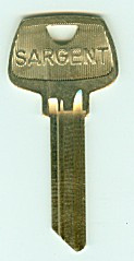 Lotto Di 7 Chiavi Originali Sargent Vuote, 6 Pin, Keyway CR, NOS In Scatola Aperta