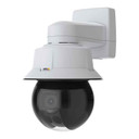 Axis Q6318-LE outdoor PTZ IP camera wall mounted on an arm bracket