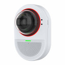 Axis Q9307-LV Audio Visual Indoor Dome Camera facing right with LEDs lit