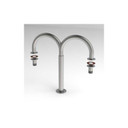 CCTV pole mount, swan neck, dual dome camera
