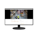 Desktop computer monitor showing Hanwha Vision AIA-C01FAC Factory and Safety Analytic Pack