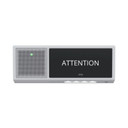 AXIS C1720 indoor dual-sided network display speaker facing forward showing an alert