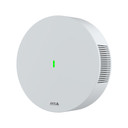 AXIS D6210 indoor air quality sensor facing left with green LED illuminated