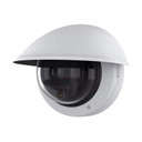AXIS M4227-LVE in/outdoor varifocal dome camera facing right with weathershield