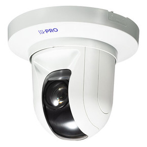 i-PRO U61301-Z1 PTZ camera ceiling mounted, side view.