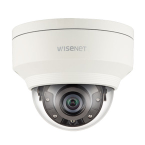 Hanwha Vision XNV-8030R outdoor vandal-resistant dome IP camera front facing view