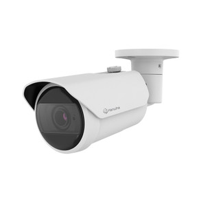 Hanwha Vision QNO-C9083R IP bullet IR camera left angled Hanwha Vision QNO-C9083R IP bullet IR camera left angled