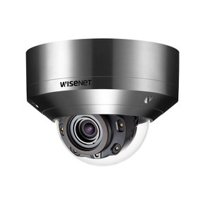 Hanwha Vision XNV-8080RSA stainless steel dome IR camera facing left