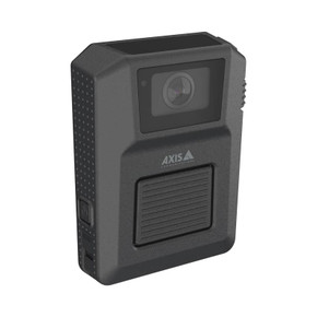 Axis W102 body worn camera with WDR black facing right Axis W102 body worn camera with WDR black facing right