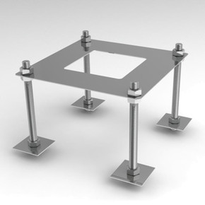 Standard 4 stud root foundation for flange mounted CCTV towers & columns Standard 4 stud root foundation for flange mounted CCTV towers & columns