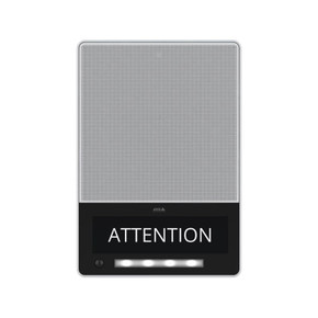 AXIS C1710 network display speaker showing strobe light activated