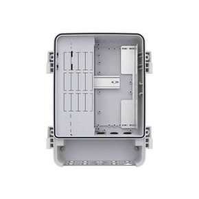 AXIS T98A16-VE outdoor surveillance cabinet opened front view