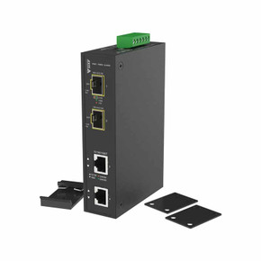 AXIS TU8008 ethernet media converter standing up